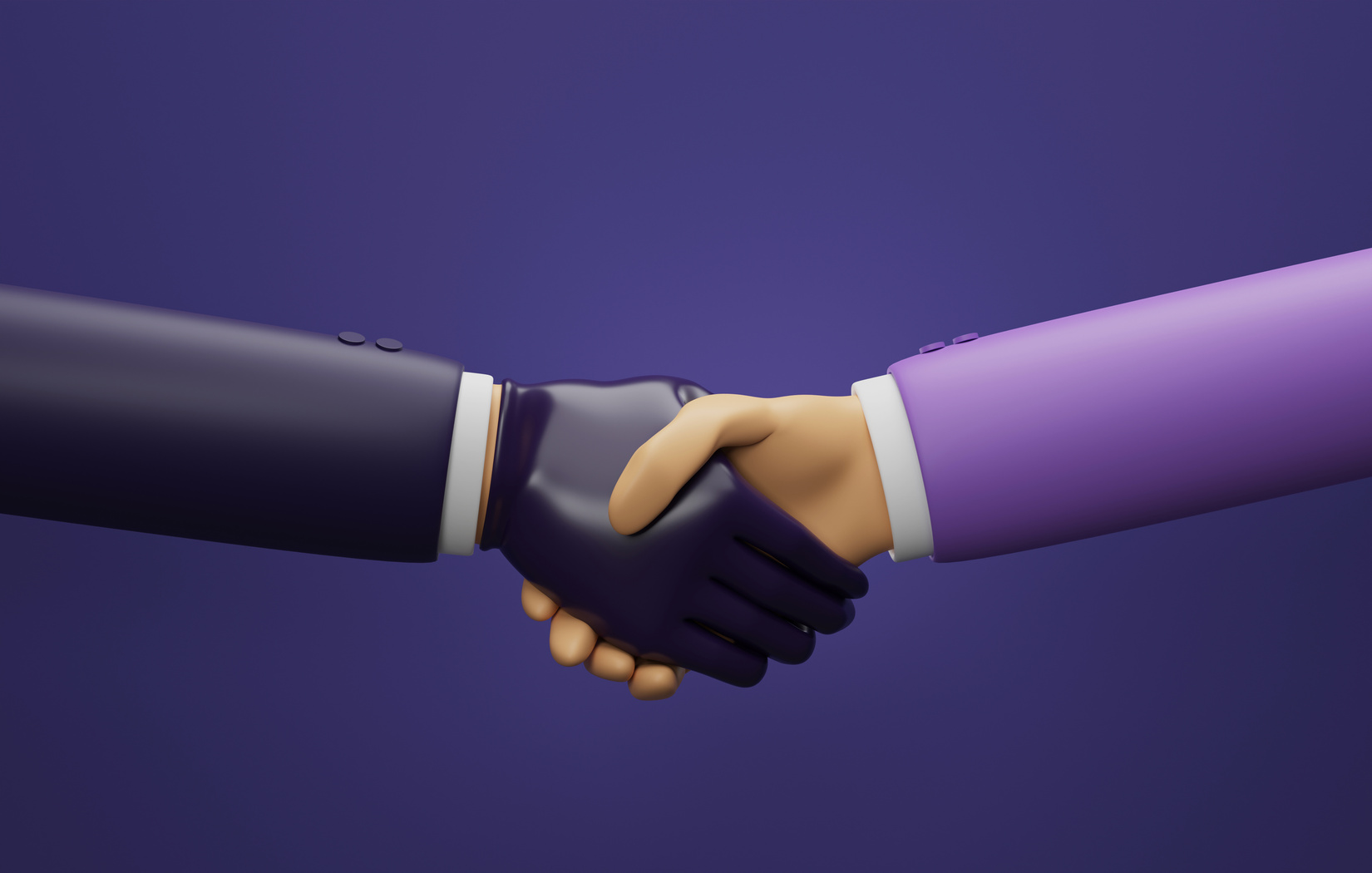 3d Handshake of Businesspeople 